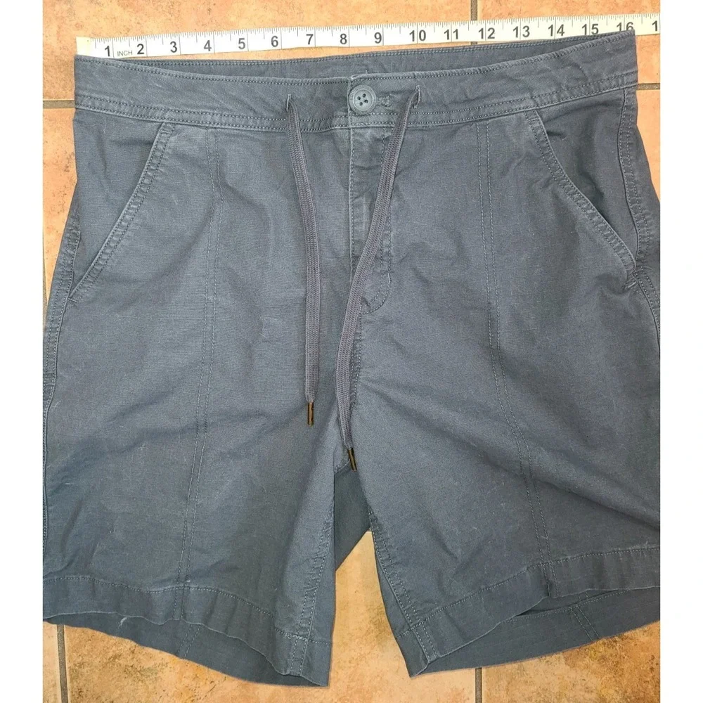 Eddie‎ Bauer Womens Mid Rise Drawstring Gray Outdoor Active Shorts Size 6 Hike